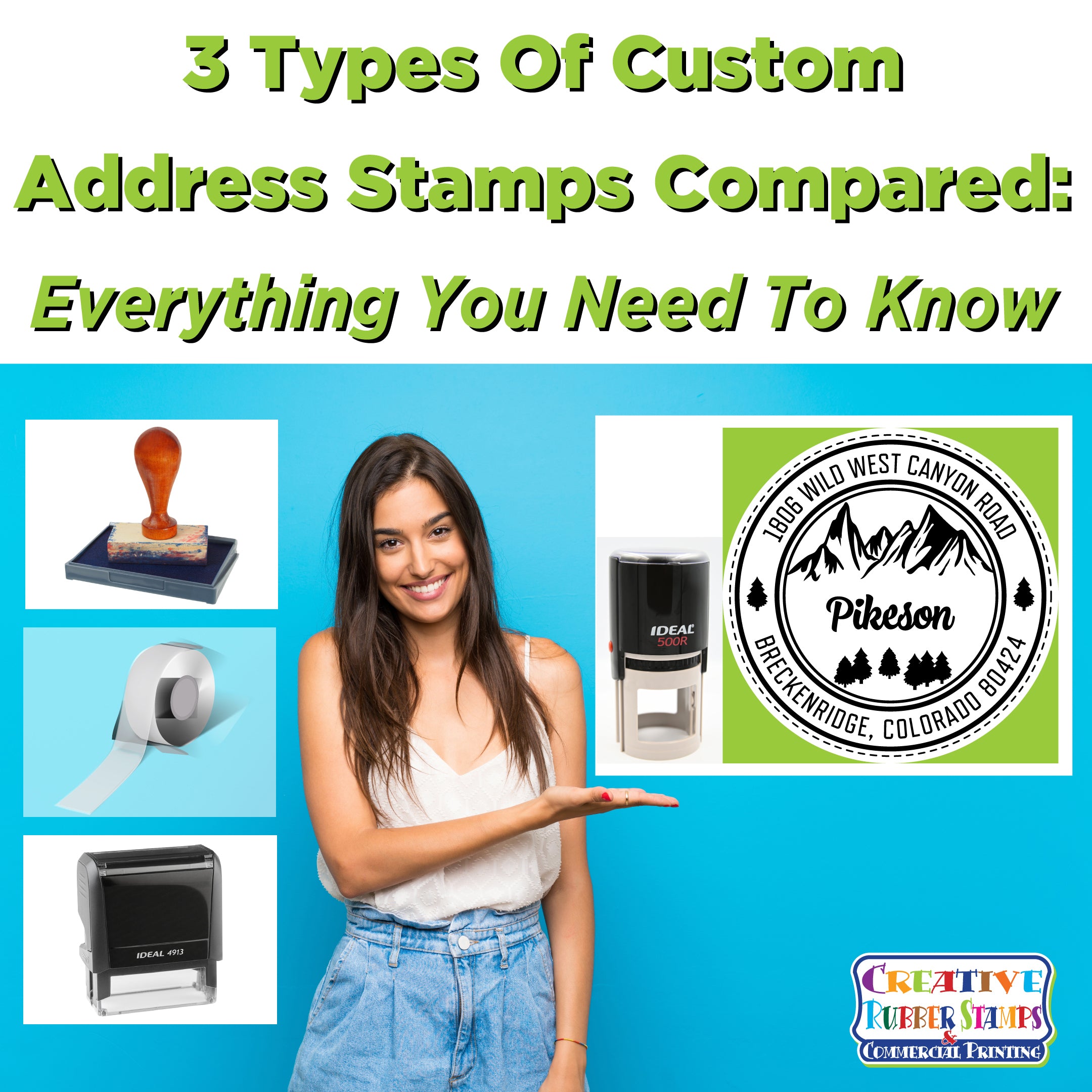 Blog - 3 Types Of Custom Address Stamps Compared – Creative Rubber Stamps
