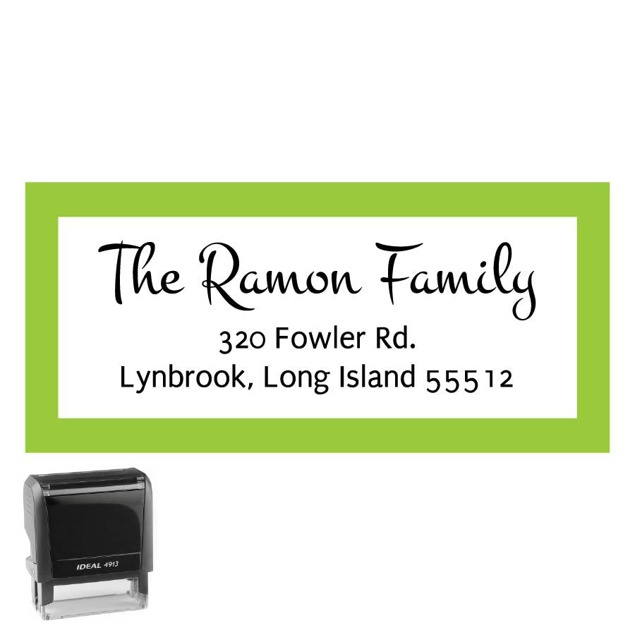 Personalized Address Stamp Fowler Rectangle