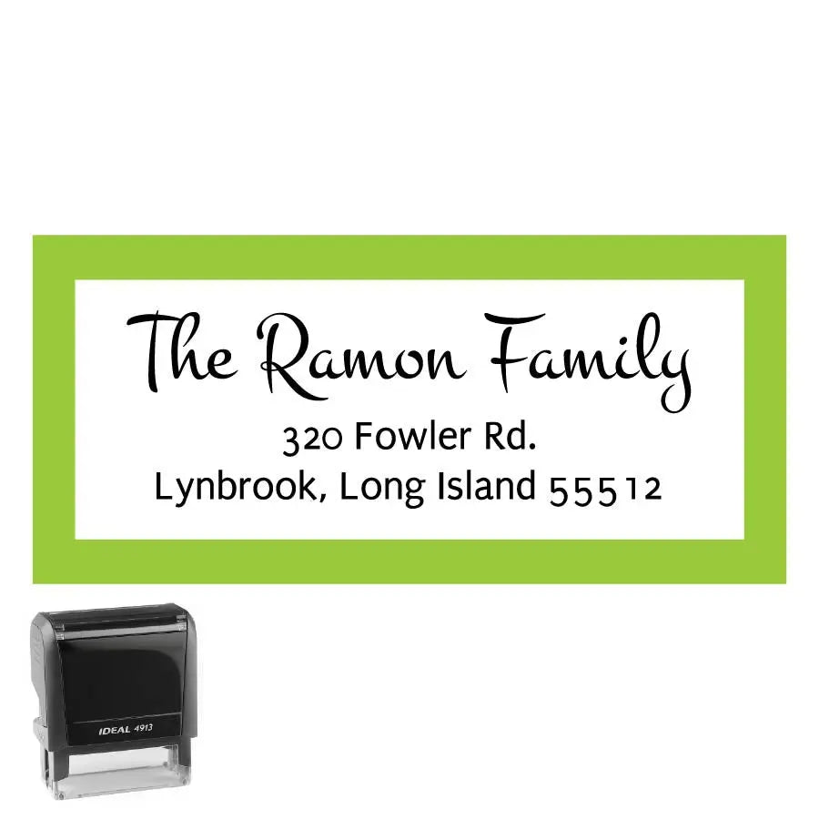 Personalized Address Stamp Fowler Rectangle