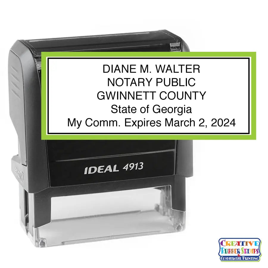 Georgia Notary Public Rubber Stamp