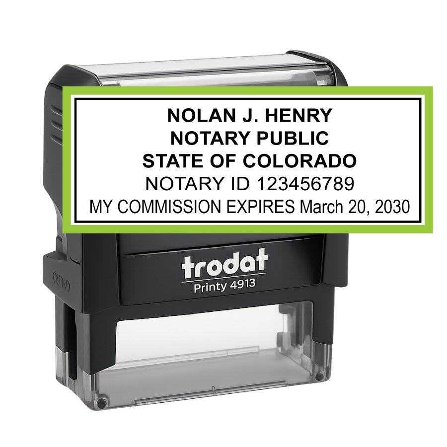 Colorado Notary Public Self - Inking Stamp - Creative Rubber Stamps