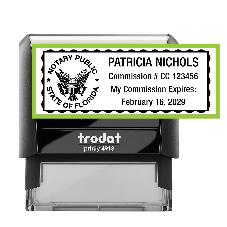 Florida Notary Public Eagle Self - Inking Stamp 2 - Creative Rubber Stamps