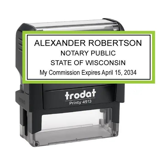 Wisconsin Notary Public Self-Inking Stamp - Creative Rubber Stamps