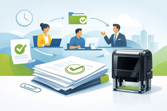 Document Approval Workflow Stamp for Busy Offices - Creative Rubber Stamps