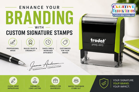 Enhance Your Branding with Custom Signature Stamps - Creative Rubber Stamps