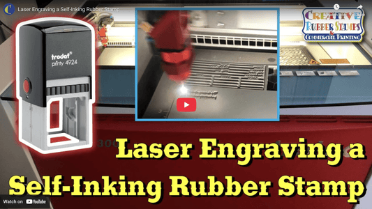 Laser Engraving a Self-Inking Rubber Stamp