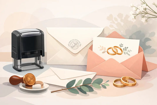 Return Address Stamp Wedding Invitations - Creative Rubber Stamps