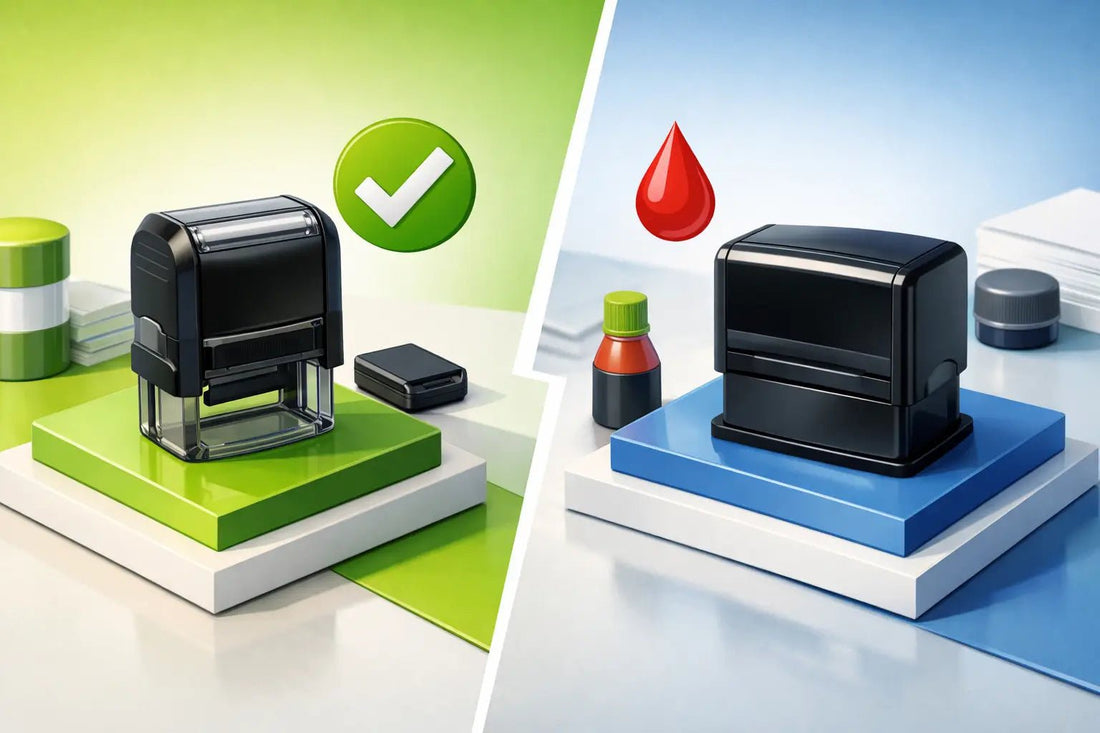 Self Inking vs Pre Inked: Which to Buy? - Creative Rubber Stamps