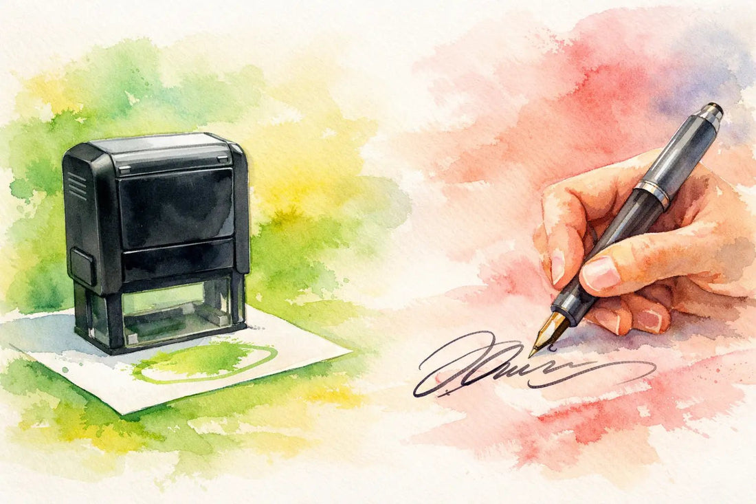 Signature Stamp Versus Handwritten Signature - Creative Rubber Stamps