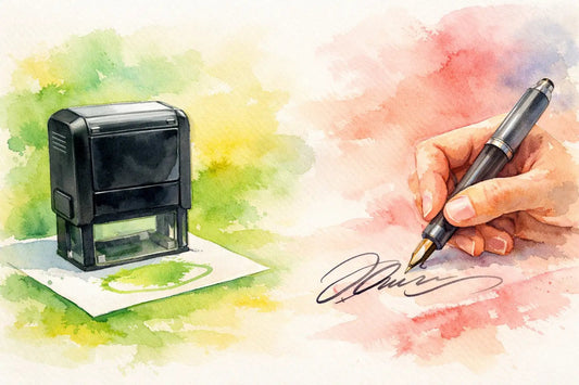 Signature Stamp Versus Handwritten Signature - Creative Rubber Stamps