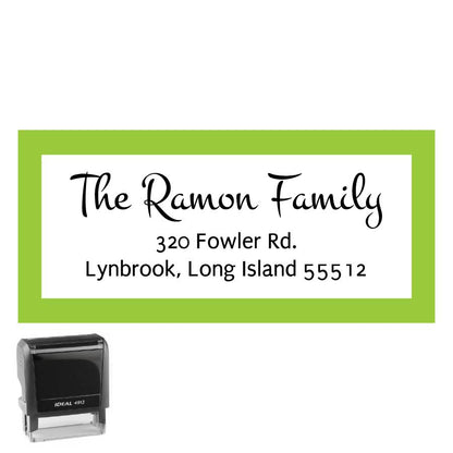 Personalized Address Stamp Fowler Rectangle