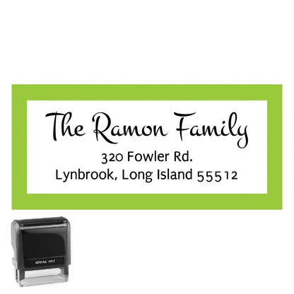 Personalized Address Stamp Fowler Rectangle
