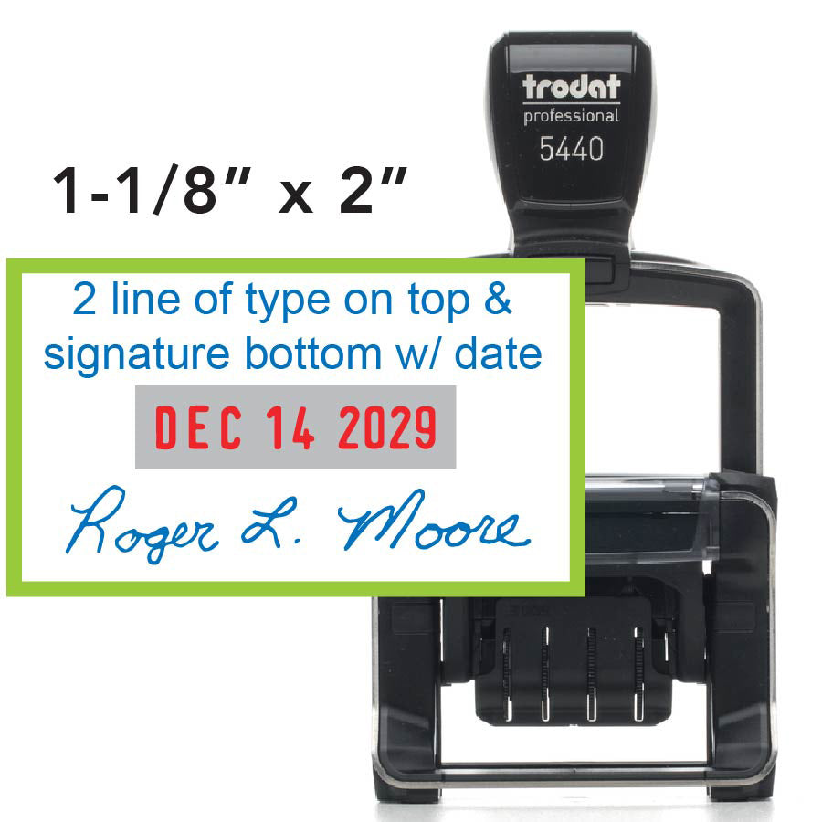 Custom Signature Date Self inking Stamp