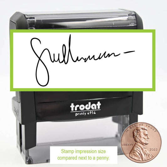 Large Custom Signature Self inking Stamp Trodat 4914