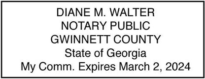 Georgia Notary Public Rubber Stamp