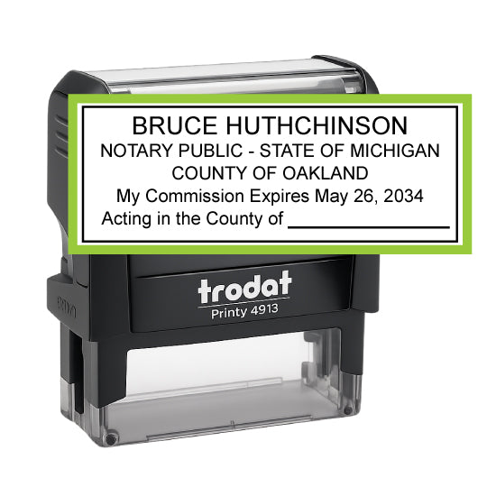 Michigan Notary Public Self-Inking Stamp - Creative Rubber Stamps