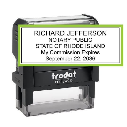 Rhode Island Notary Public Self-Inking Stamp - Creative Rubber Stamps