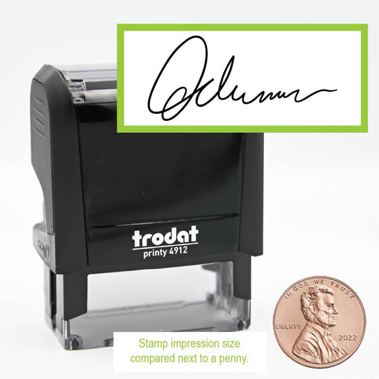 Small Custom Signature Self inking Stamp Trodat 4912