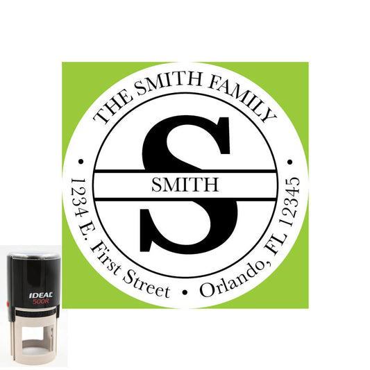 Personalized Round Self-Inking Address Stamp