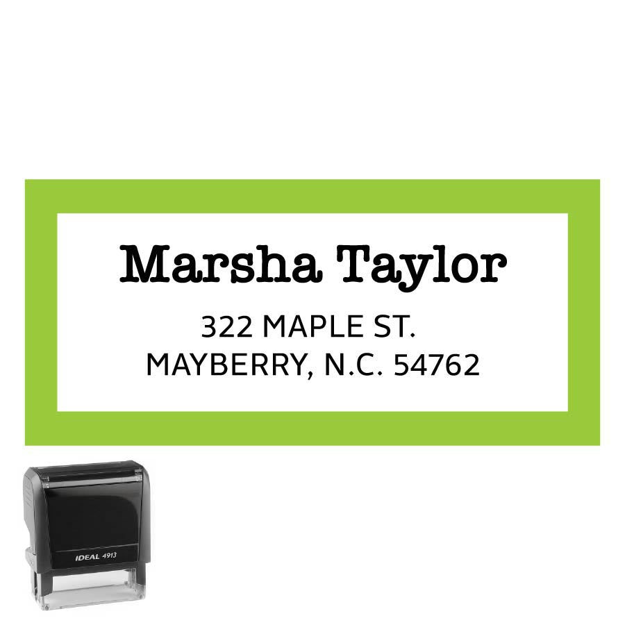Rectangle Address Stamp