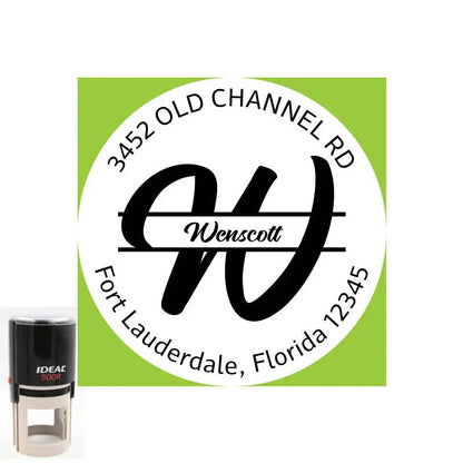 Personalized Round Self-Inking Address Stamp