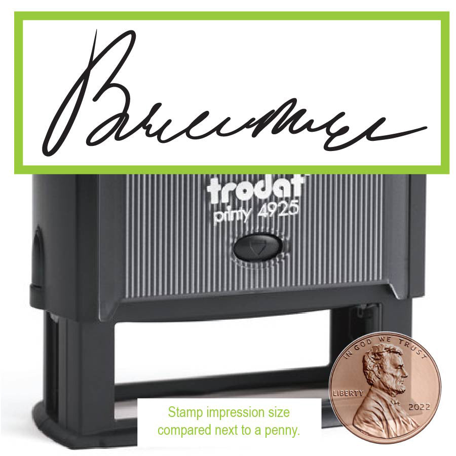 Wide Custom Signature Self inking Stamp Trodat 4925