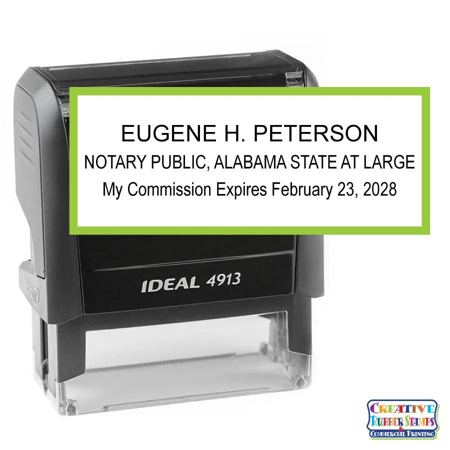 Alabama Notary Public Self - Inking Stamp - Creative Rubber Stamps