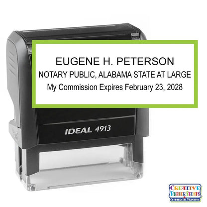 Alabama Notary Public Self - Inking Stamp - Creative Rubber Stamps