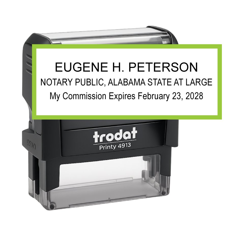Alabama Notary Public Self - Inking Stamp - Creative Rubber Stamps