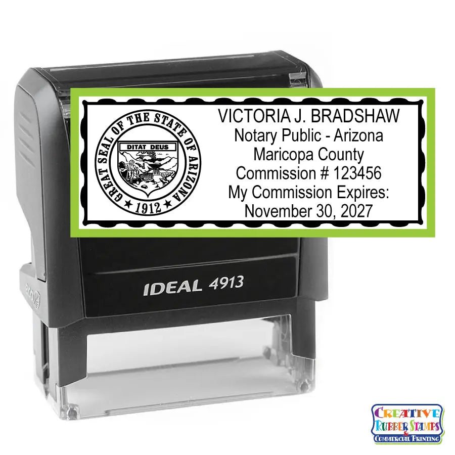 Arizona Notary Public Self - Inking Stamp - Creative Rubber Stamps
