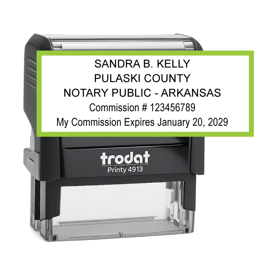 Arkansas Notary Public Self - Inking Stamp - Creative Rubber Stamps