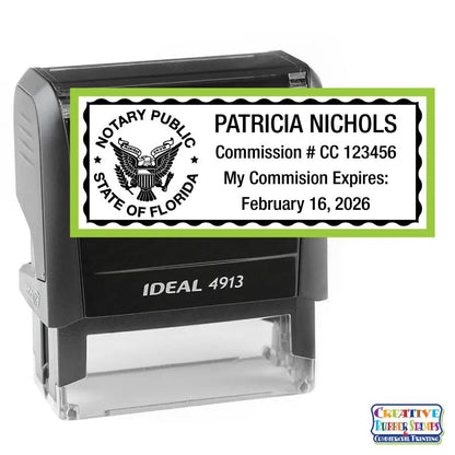 Florida Notary Public Eagle Self - Inking Stamp 2 - Creative Rubber Stamps