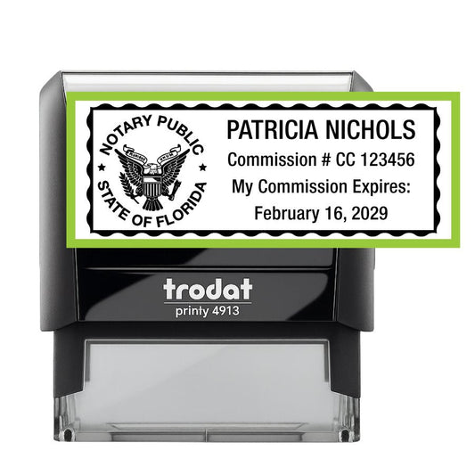 Florida Notary Public Eagle Self - Inking Stamp 2 - Creative Rubber Stamps