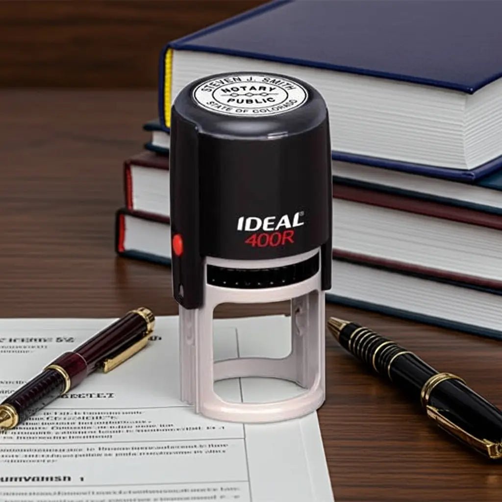 Florida Notary Public Round Self - Inking Rubber Stamp - Creative Rubber Stamps