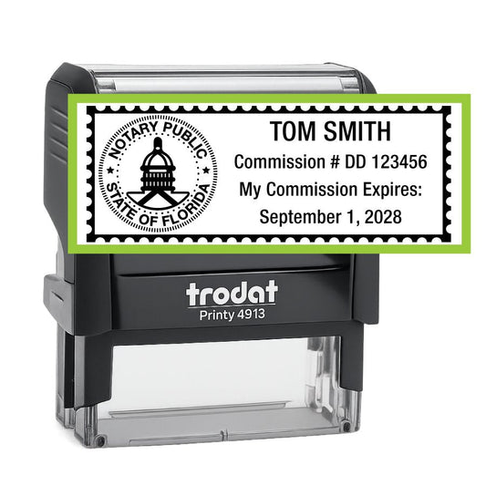 Florida Notary Public Self - Inking Stamp Capitol - Creative Rubber Stamps