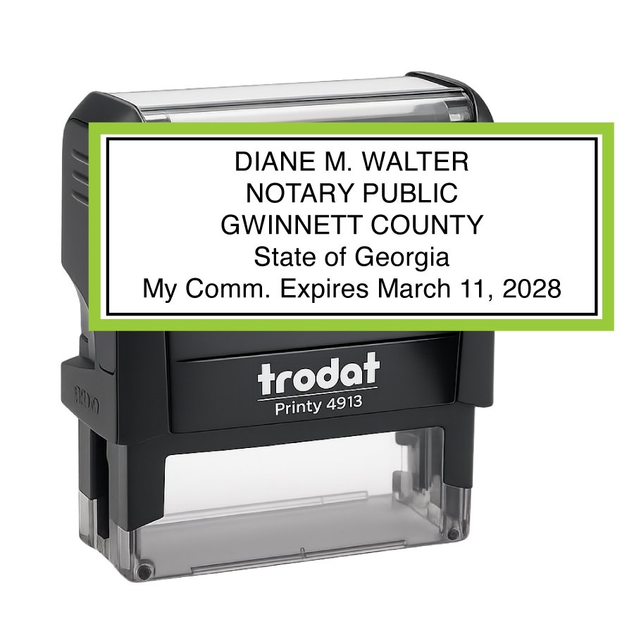 Georgia Notary Public Self - Inking Stamp - Creative Rubber Stamps