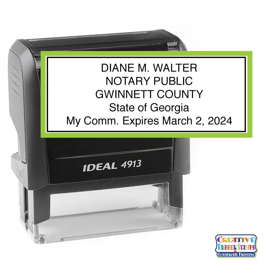 Georgia Notary Public Self - Inking Stamp - Creative Rubber Stamps