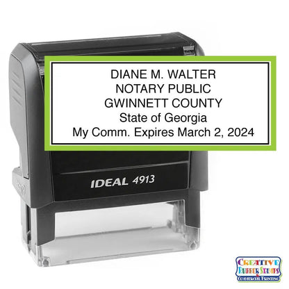 Georgia Notary Public Self - Inking Stamp - Creative Rubber Stamps