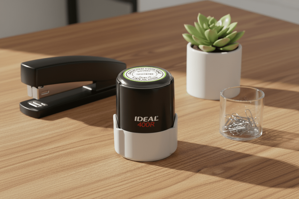 Hawaii Notary Public Round Self - Inking Rubber Stamp - Creative Rubber Stamps