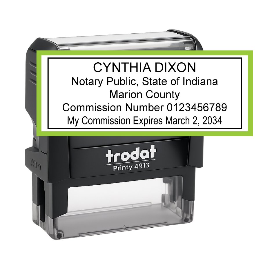 Indiana Notary Public Self - Inking Stamp - Creative Rubber Stamps