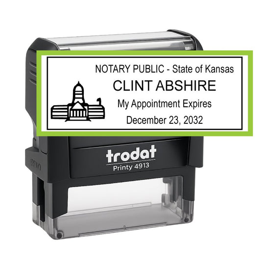 Kansas Notary Public Self - Inking Stamp - Creative Rubber Stamps