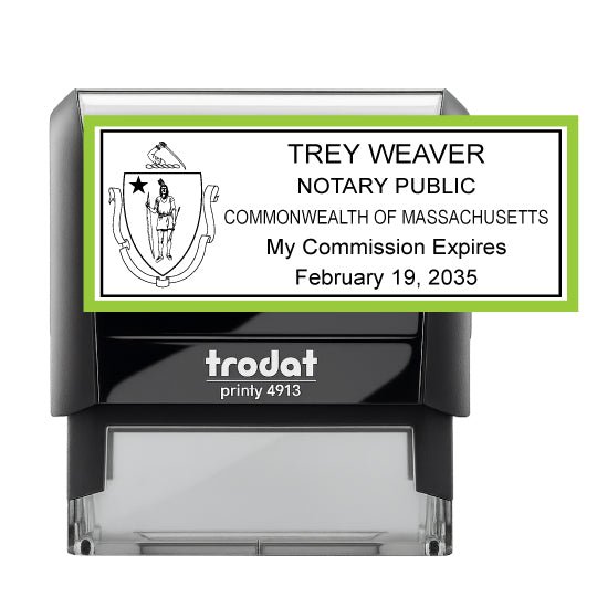 Massachusetts Notary Public Self-Inking Stamp - Creative Rubber Stamps