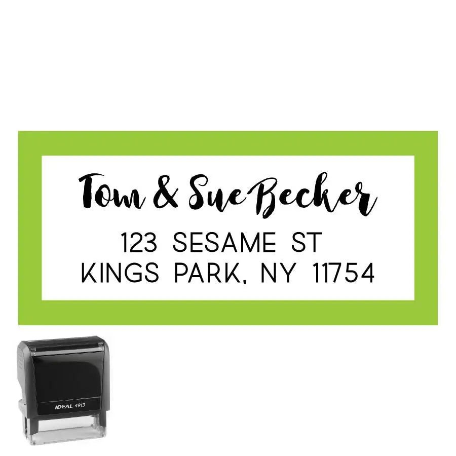 Personalized Address Stamp Becker Rectangle - Creative Rubber Stamps