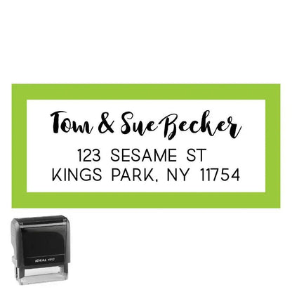 Personalized Address Stamp Becker Rectangle - Creative Rubber Stamps