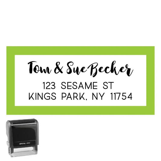 Personalized Address Stamp Becker Rectangle - Creative Rubber Stamps