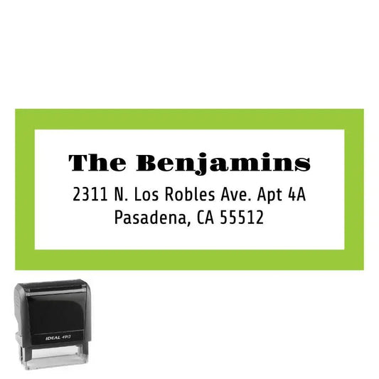 Personalized Address Stamp Benjamins Rectangle - Creative Rubber Stamps