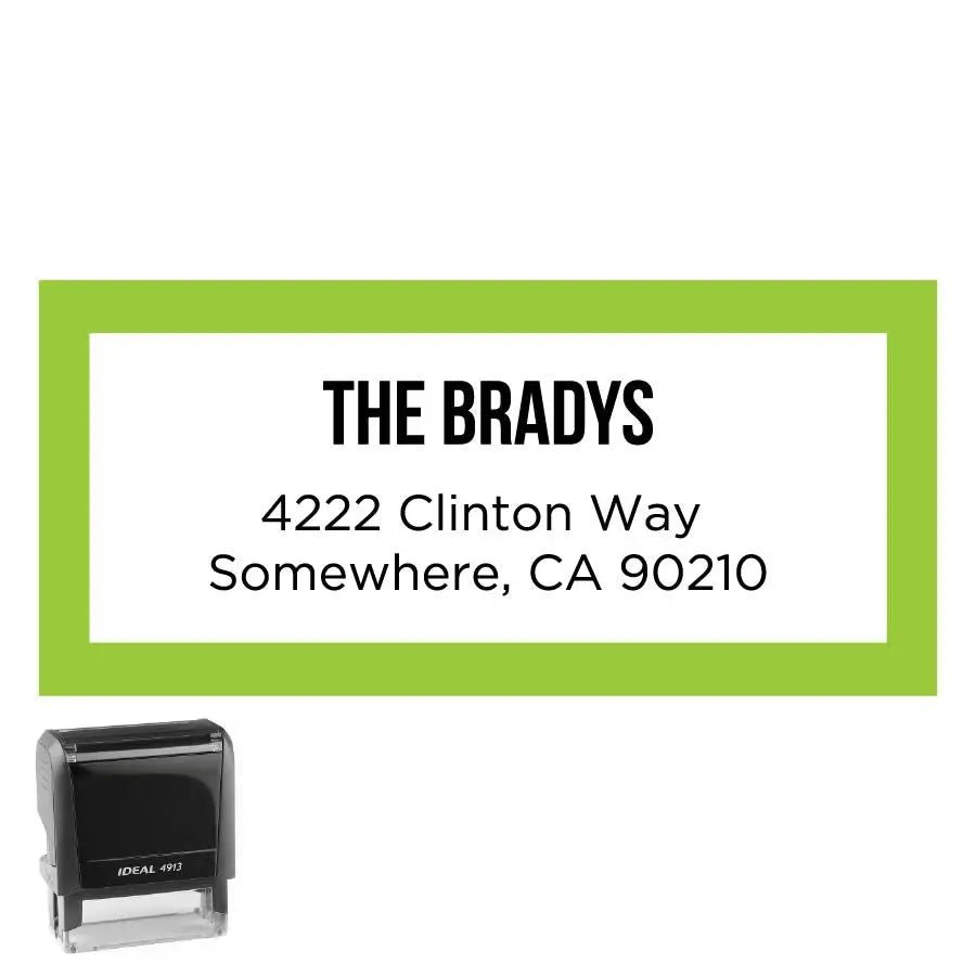 Personalized Address Stamp Brady Rectangle - Creative Rubber Stamps