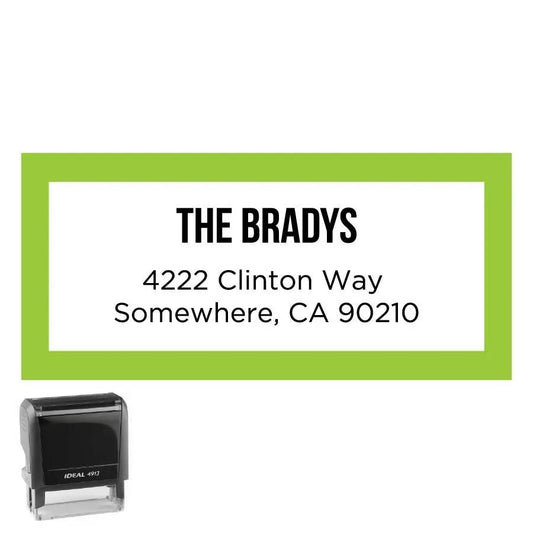 Personalized Address Stamp Brady Rectangle - Creative Rubber Stamps