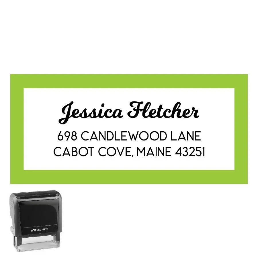 Personalized Address Stamp Candlewood Rectangle - Creative Rubber Stamps