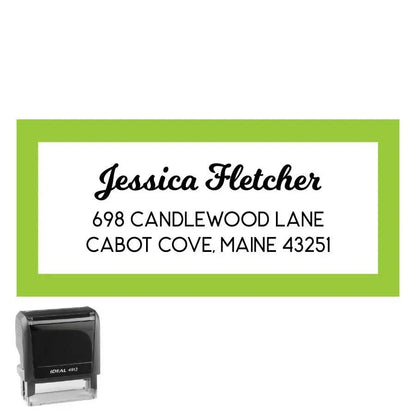 Personalized Address Stamp Candlewood Rectangle - Creative Rubber Stamps